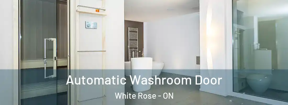  Automatic Washroom Door White Rose - ON